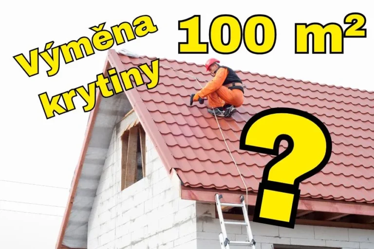 Výměna střešní krytiny 100 m2 cena